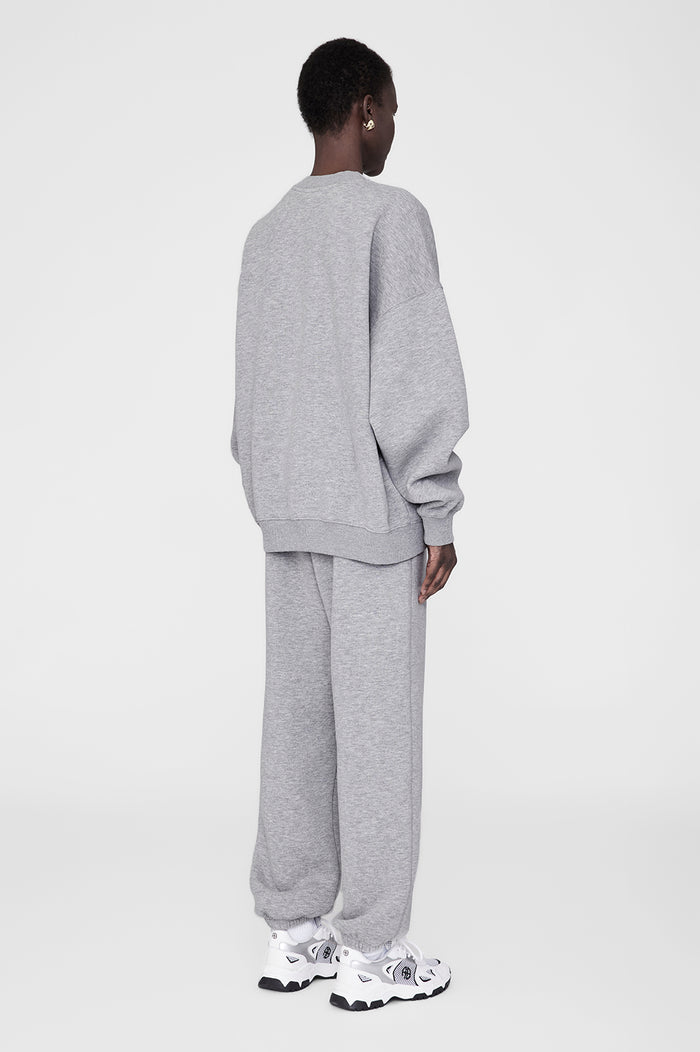 ANINE BING Karter Jogger - Medium Heather Grey - On Model Back Second Image