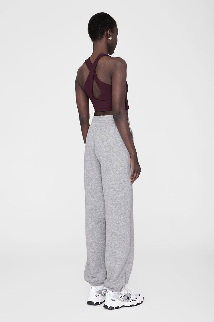 ANINE BING Karter Jogger - Medium Heather Grey - On Model Back