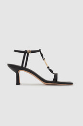 ANINE BING Kiera Sandals - Black - Front View