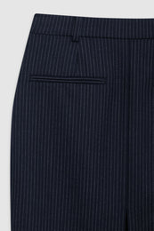 ANINE BING Kora Skirt - Navy Pinstripe - detail view