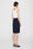 ANINE BING Kora Skirt - Navy Pinstripe - on model back