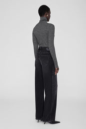 ANINE BING Kyle Sweater - Dark Heather Grey - On Model Back