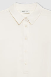 ANINE BING Lake Pullover Shirt - Ivory - Detail View