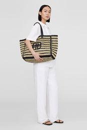 Large Canvas Rio Tote - Black by ANINE BING at ORCHARD MILE
