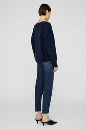 ANINE BING Lee Sweater - Deep Navy - On Model Back