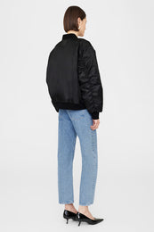 ANINE BING Leon Bomber - Black - On Model Back 