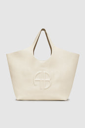 ANINE BING Lili Tote - Sand Pebbled - Front View