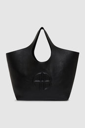 ANINE BING Lili Tote - Black Pebbled - Front View