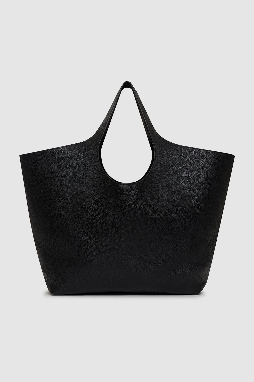 ANINE BING Lili Tote - Black Pebbled - Back View