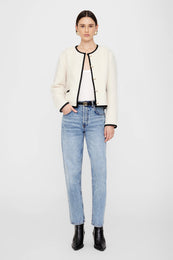 ANINE BING Logan Jacket - Ivory - On Model Front