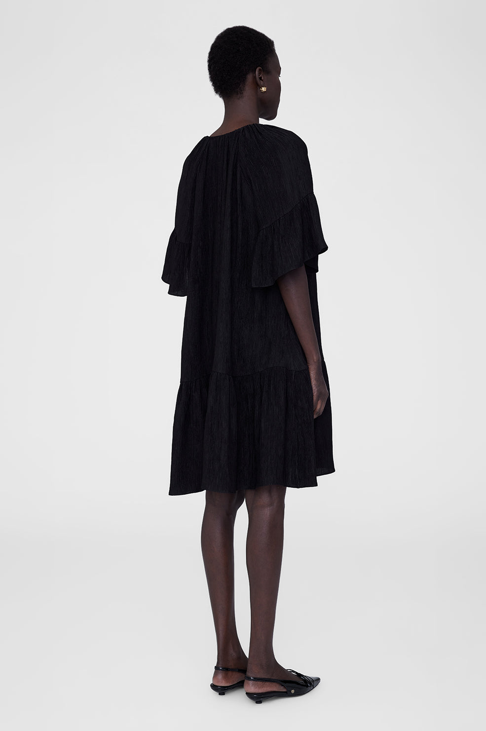 ANINE BING Lolita Dress - Black - On Model Back