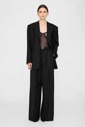 ANINE BING Lou Trouser - Black - on model front second image