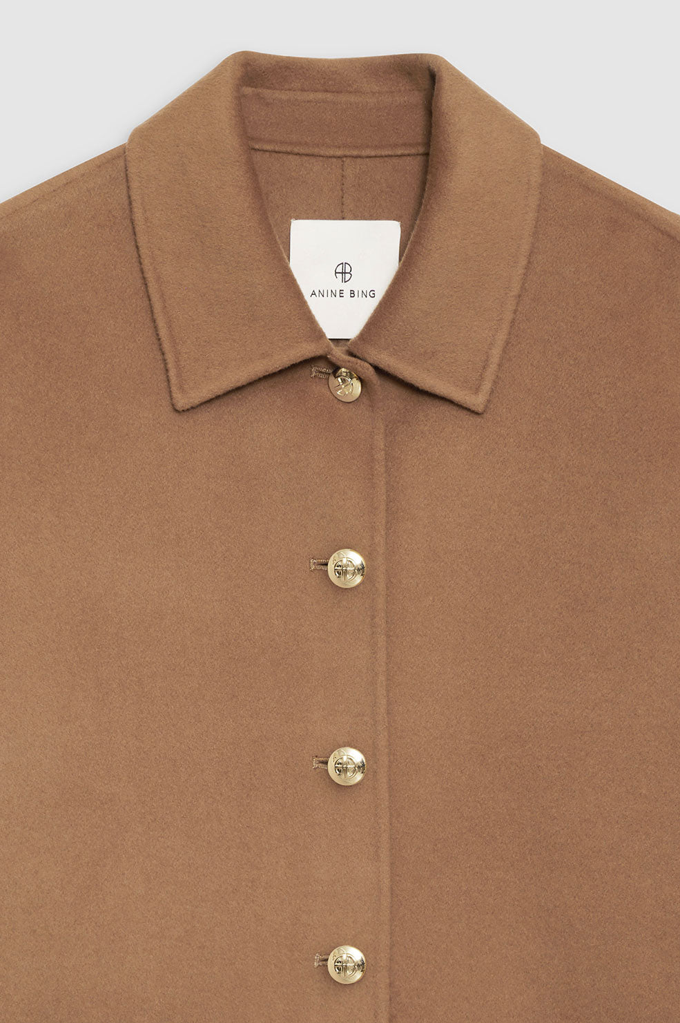 ANINE BING Luca Jacket - Camel Cashmere Blend - Detail View