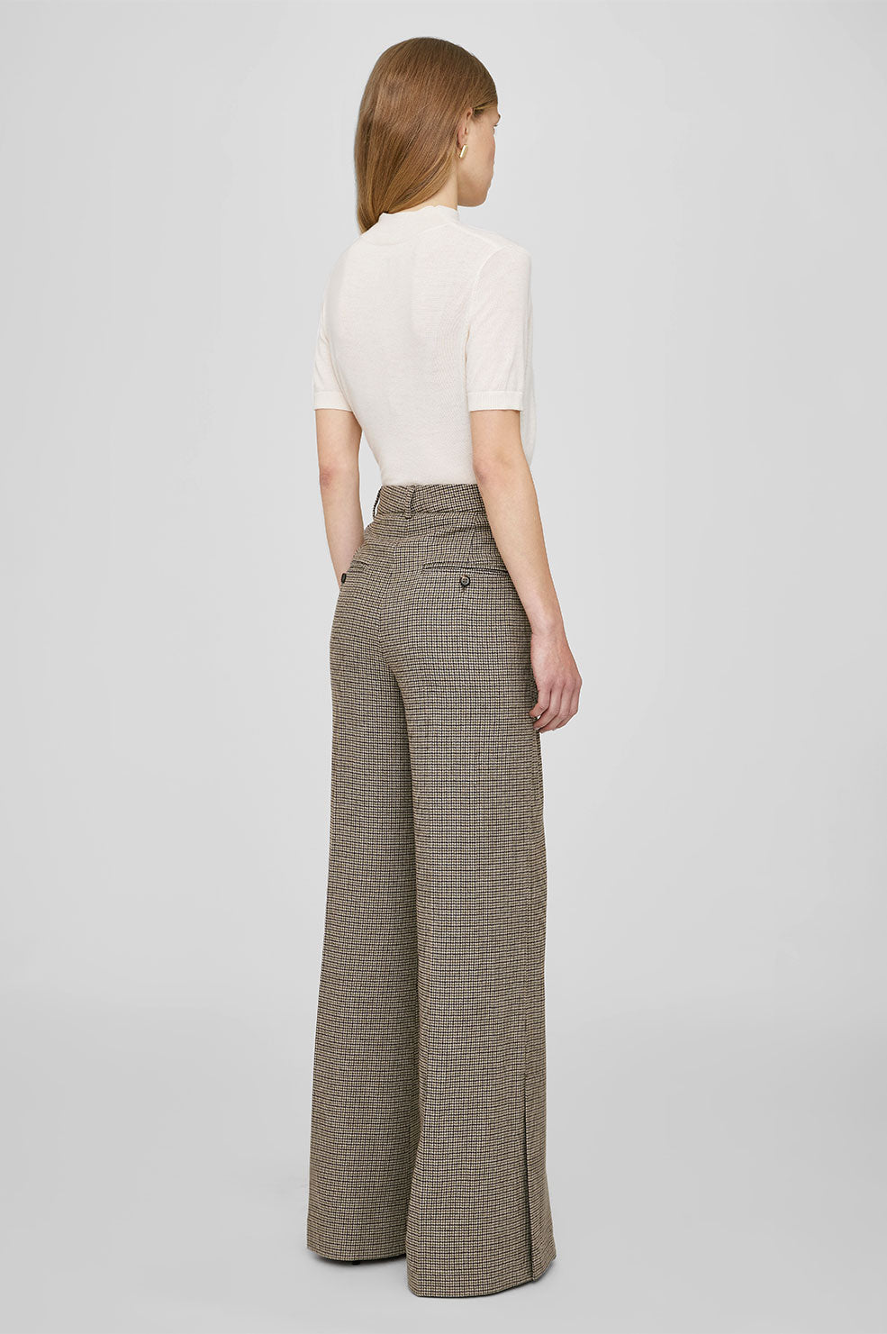 Lyra Trouser - Mini Houndstooth