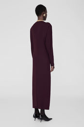 ANINE BING Mathilde Dress - Bordeaux - On Model Back