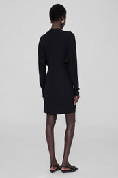 ANINE BING Mathilde Mini Dress - Black - On Model Back