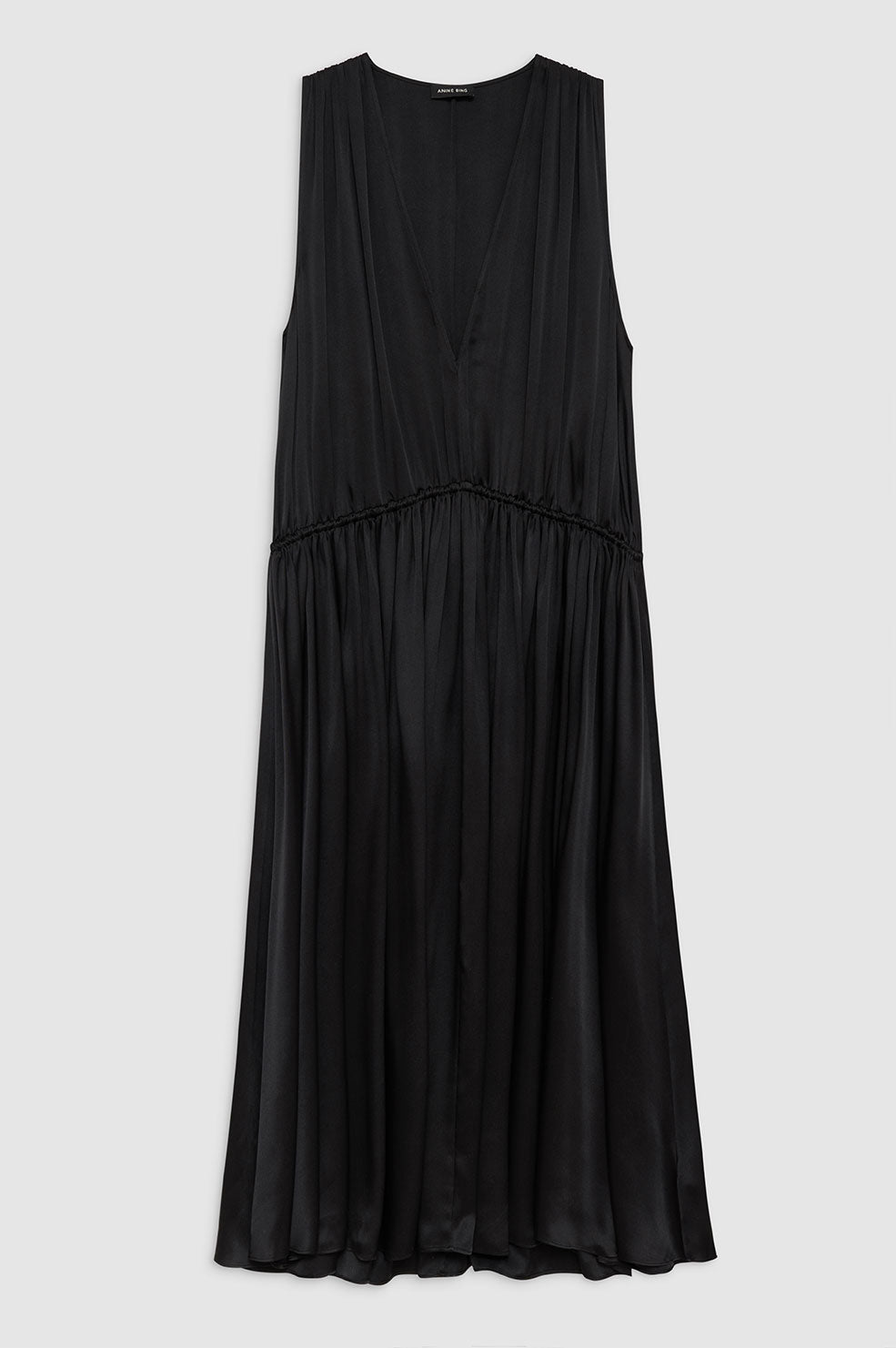 ANINE BING Mia Dress - Black - Front View