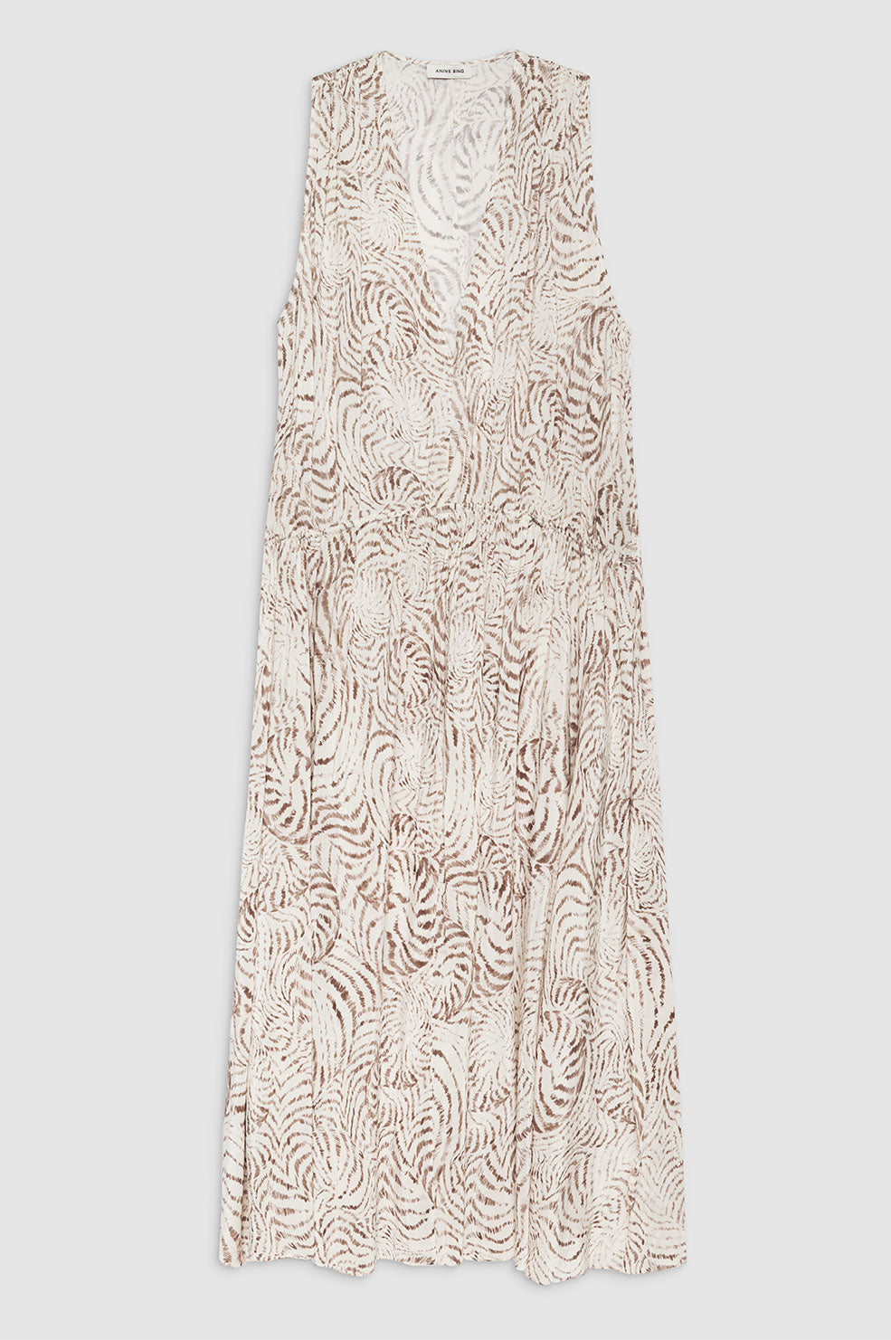 ANINE BING Mia Dress - Sand Seashell Print - Front View