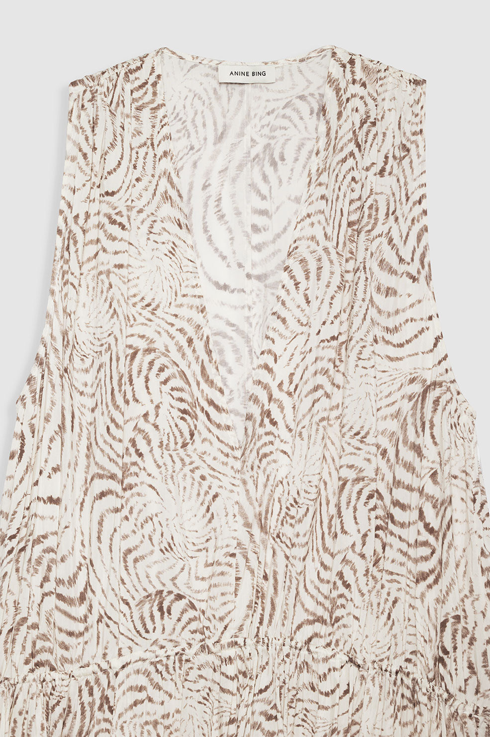 ANINE BING Mia Dress - Sand Seashell Print - Detail View