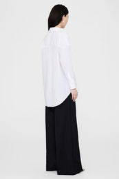 ANINE BING Mika Shirt - White And Black Stripe - On Model Back