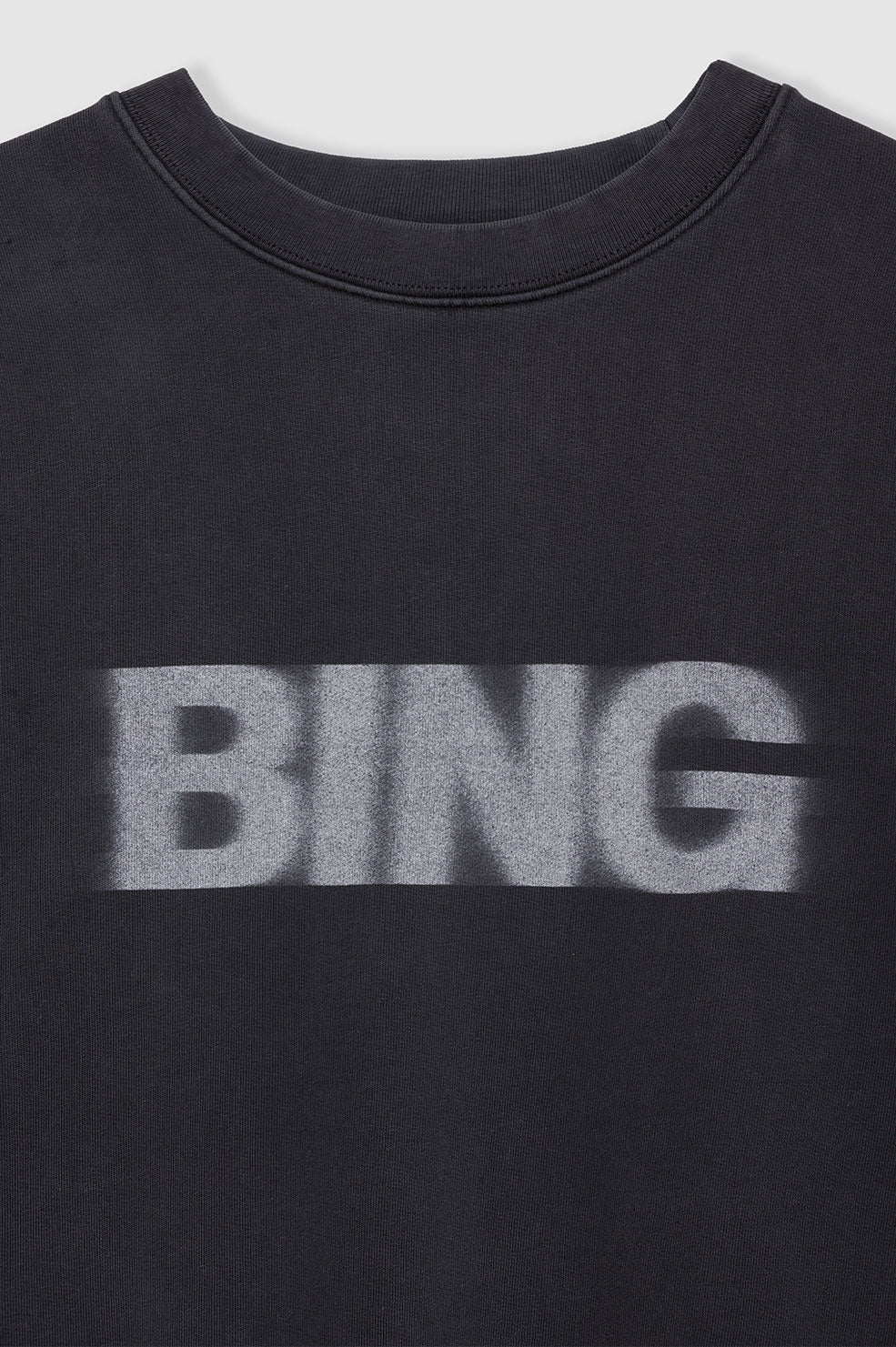 ANINE BING Miles Sweatshirt Blur - Black - Detail View