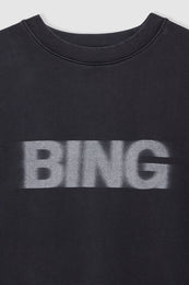 ANINE BING Miles Sweatshirt Blur - Black - Detail View