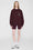 ANINE BING Miles Oversized Sweatshirt Letterman - Dark Burgundy - On Model Front