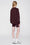 ANINE BING Miles Oversized Sweatshirt Letterman - Dark Burgundy - On Model Back