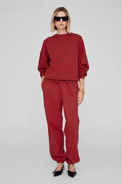 ANINE BING Miles Sweatshirt - Washed Red - On Model Front