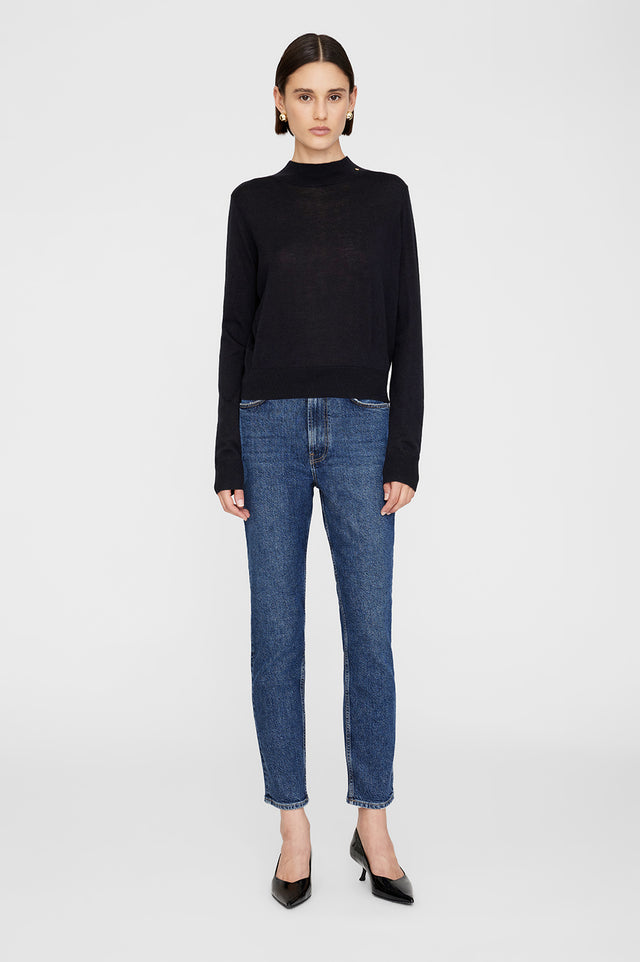 Monique Long Sleeve Sweater - Black