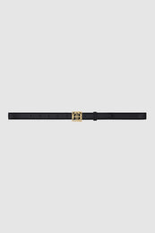 ANINE BING Monogram Belt - Black - Front View