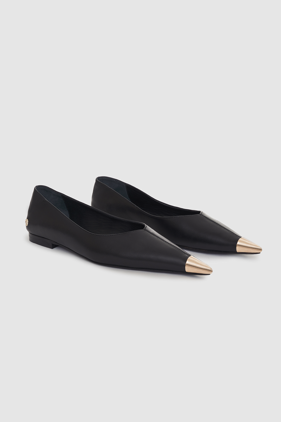 Nina Flats With Metal Toe Cap