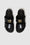 ANINE BING Parker Slides Monogram - High-Shine Black - Top Pair View