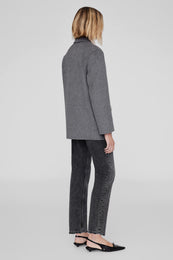 ANINE BING Quinn Blazer - Heather Grey - On Model Back