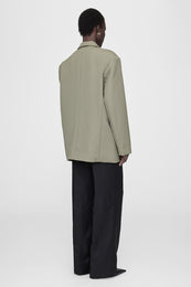 ANINE BING Quinn Blazer - Green Khaki - On Model Back