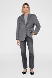 ANINE BING Quinn Blazer - Heather Grey - On Model Front Second Image