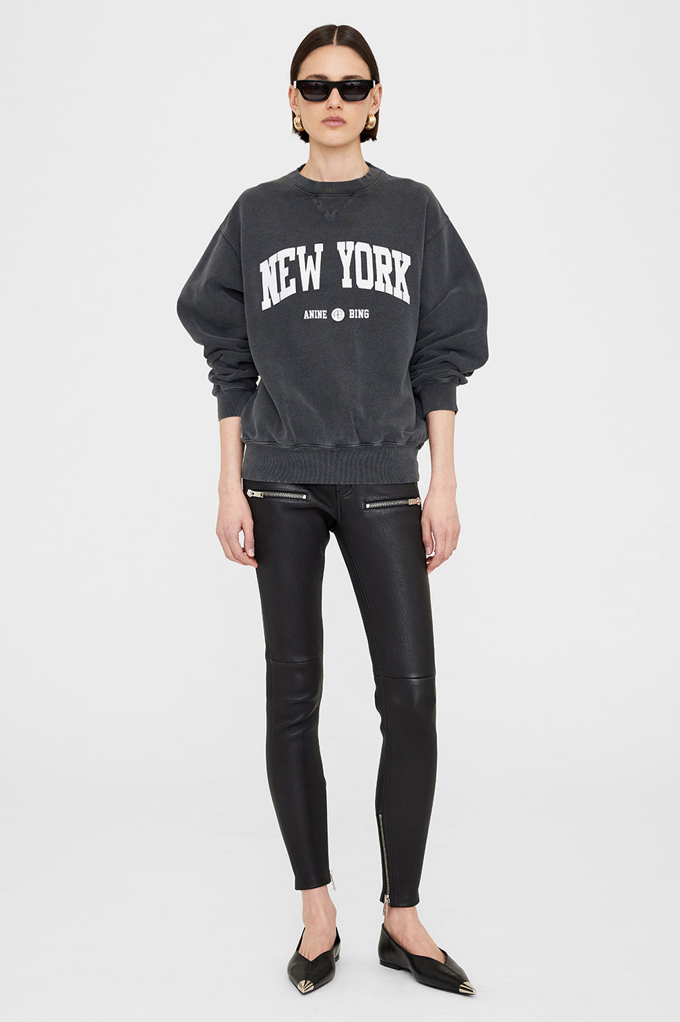 Ramona Sweatshirt University New York - Washed Black