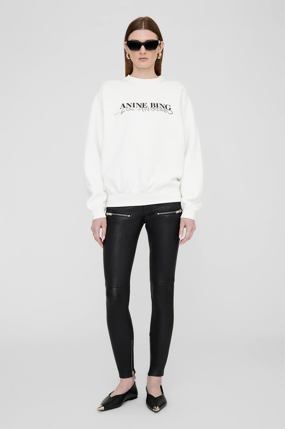 Ramona Sweatshirt Doodle - Ivory - On Model Front