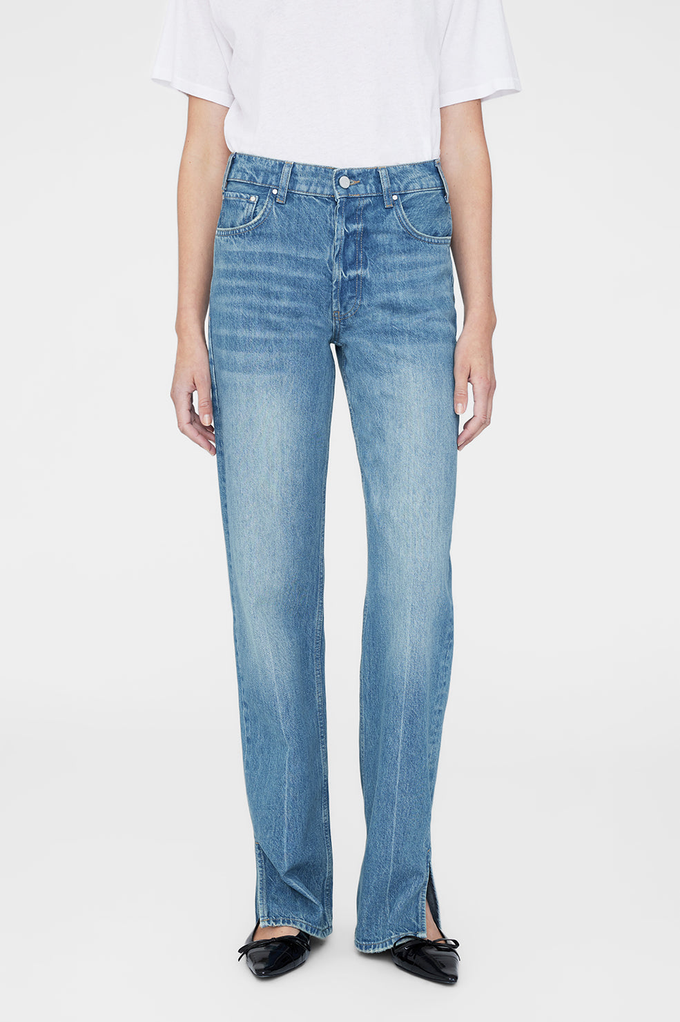 ANINE BING Roy Jean - Nordic Blue - On Model Front Second Image