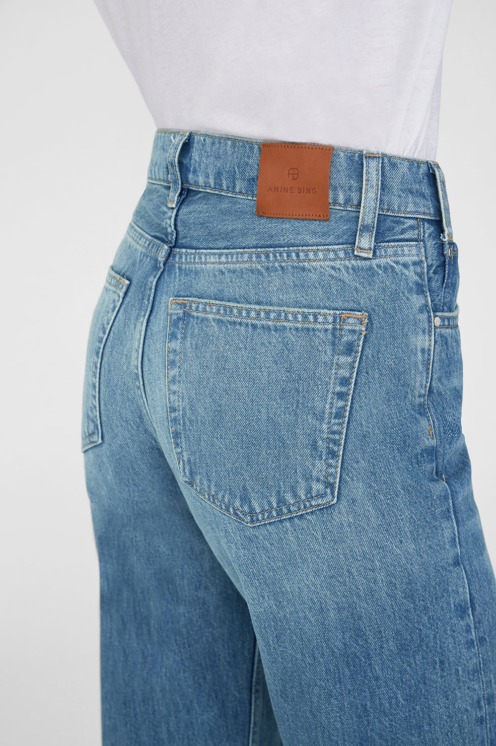 ANINE BING Roy Jean - Nordic Blue - On Model Back Detail 