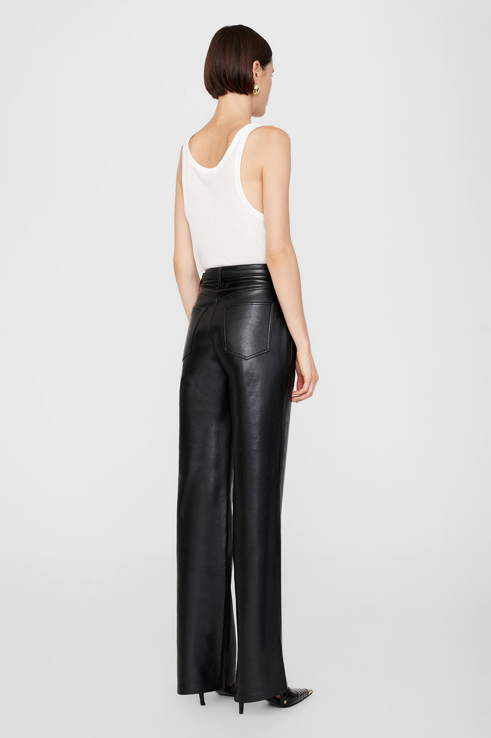 Roy Pant - Black Recycled Leather