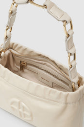 ANINE BING Small Kate Shoulder Bag - Ivory - Inside View