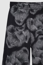 ANINE BING Soto Pant - Black Mushroom Print - Detail View