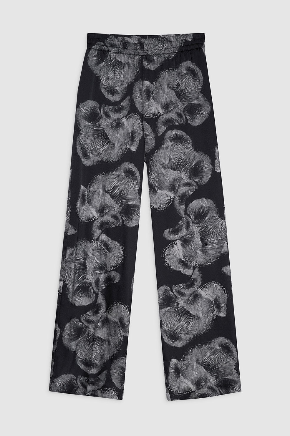 ANINE BING Soto Pant - Black Mushroom Print - Front View