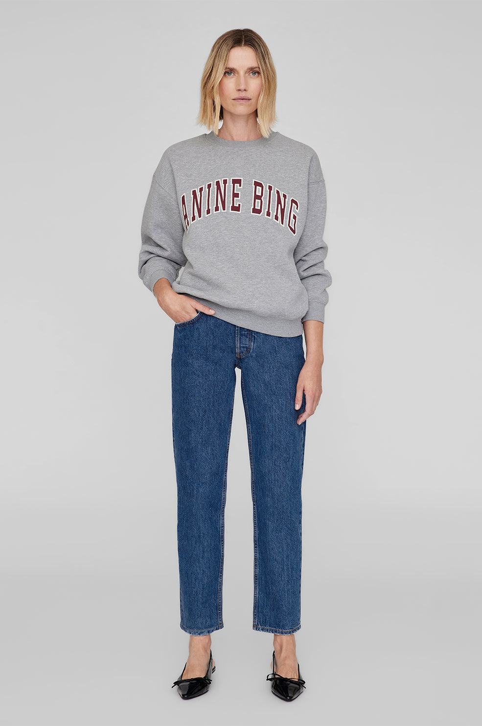 Spencer Sweatshirt Anine Bing - Medium Heather Grey