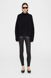 ANINE BING Sydney Sweater - Black - On Model Front