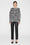 ANINE BING Sydney Crew Sweater - Black And White - On Model Front