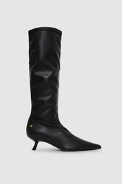 ANINE BING Tall Hilda Boots - Black - Side Single View