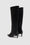 ANINE BING Tall Nina Boots With Metal Toe Cap - Black - Back View