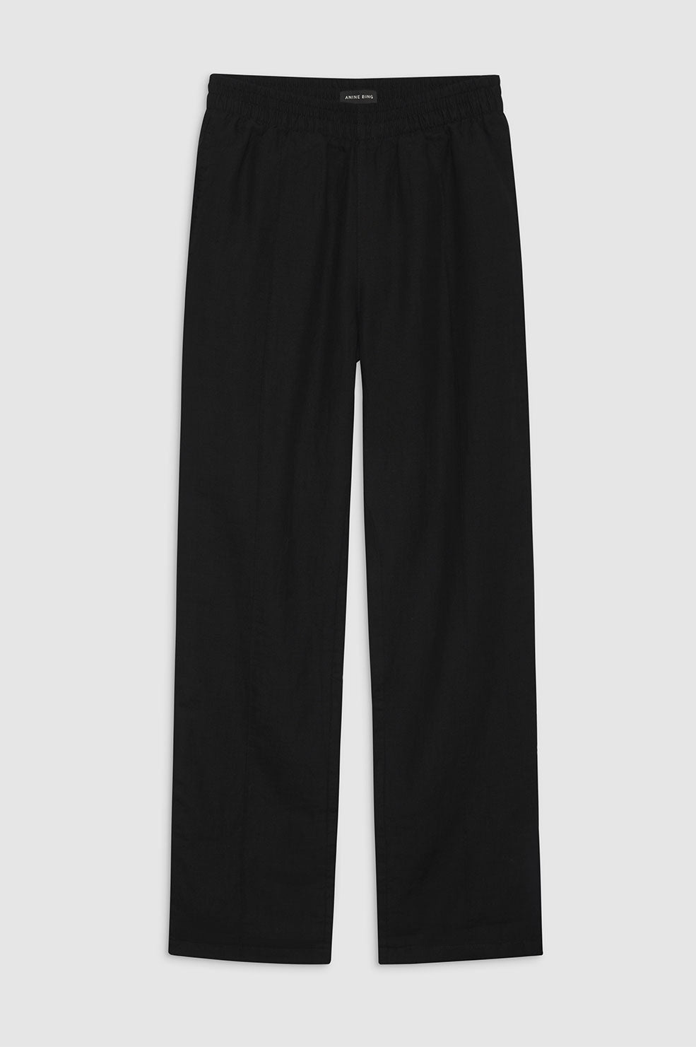 ANINE BING Torres Pant - Black - Front View